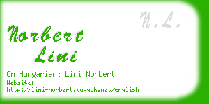 norbert lini business card